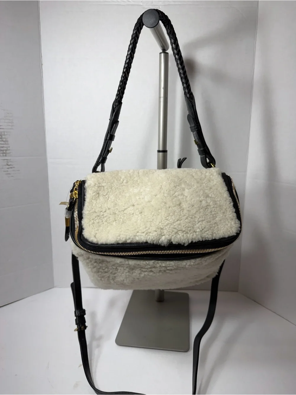 NWT Mini Rough Night Crossbody in with Shearling by Kempton & Co. $450 - Picture 1 of 6